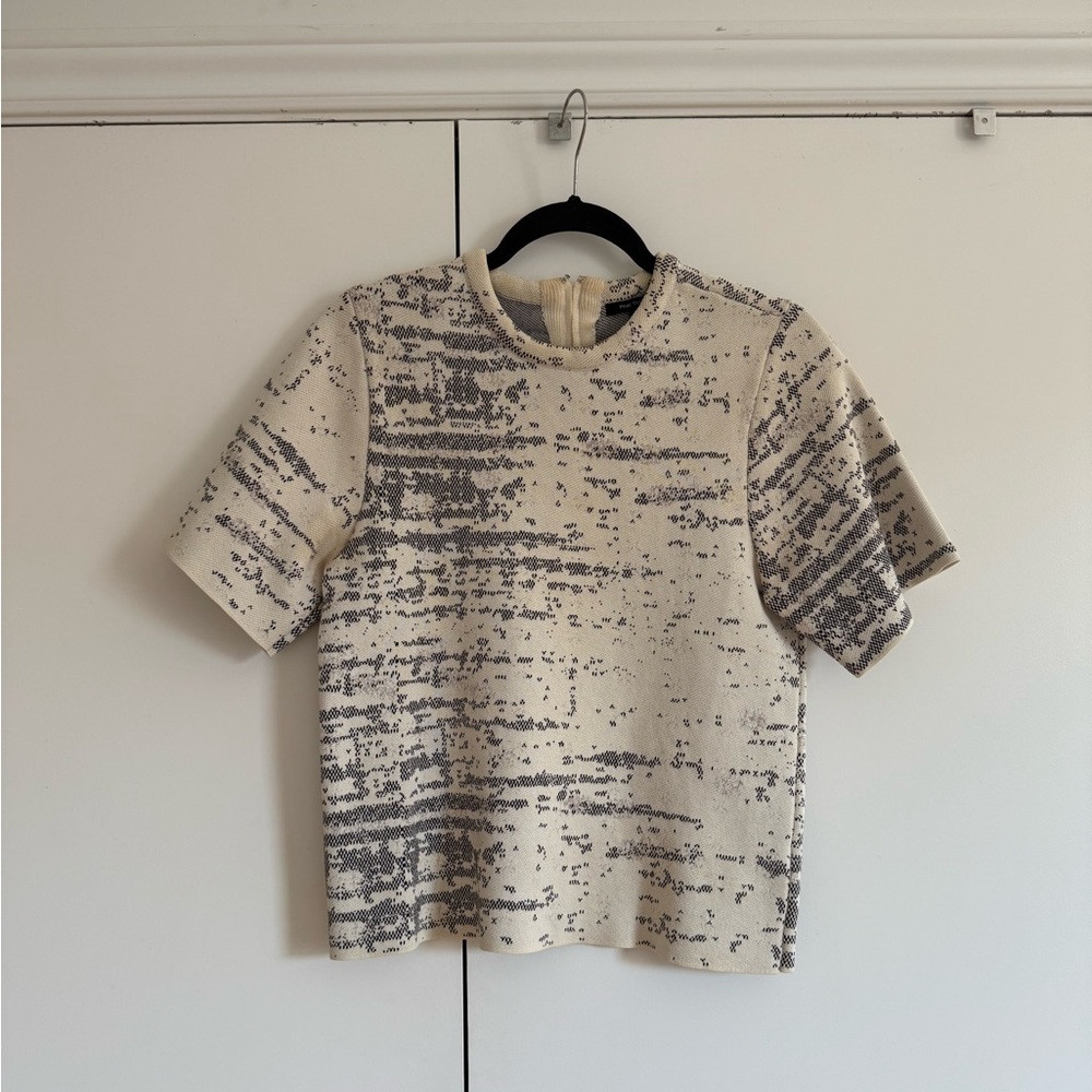 Pink Tartan Pixelated White & Black Patterned Shirt